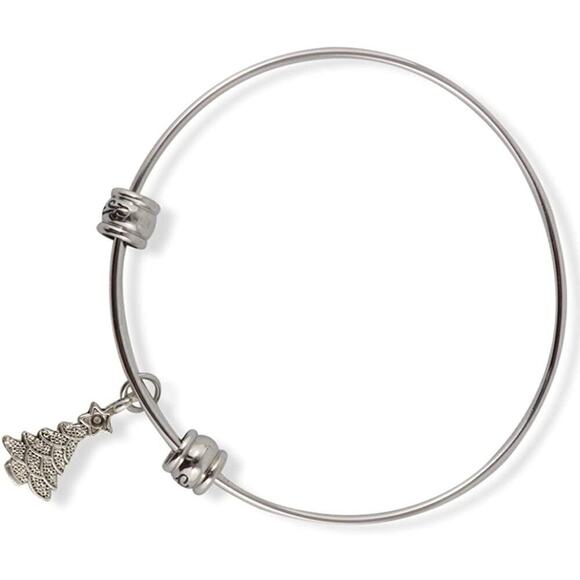 Christmas Tree Fancy Bangle - Picture 1 of 4
